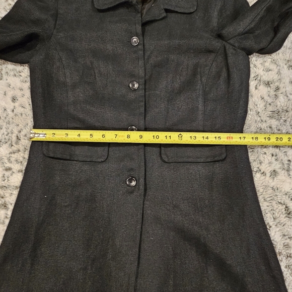 Gap SZ 6 100% Linen Black Career Sheath Dress With Matching Jacket Blazer - Picture 7 of 15